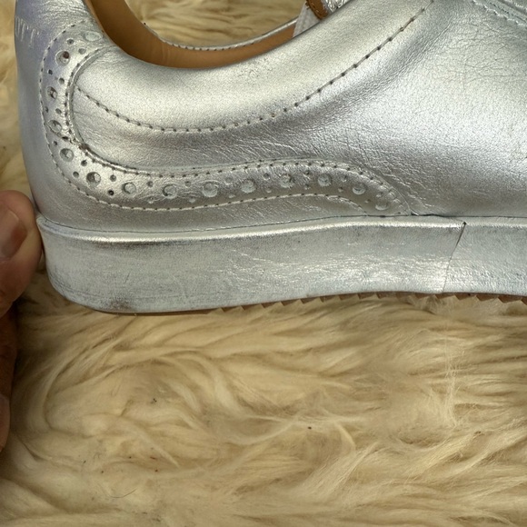 The Office Of Angelia Scott; The Elliott Silver Leather Sneaker - Picture 8 of 9
